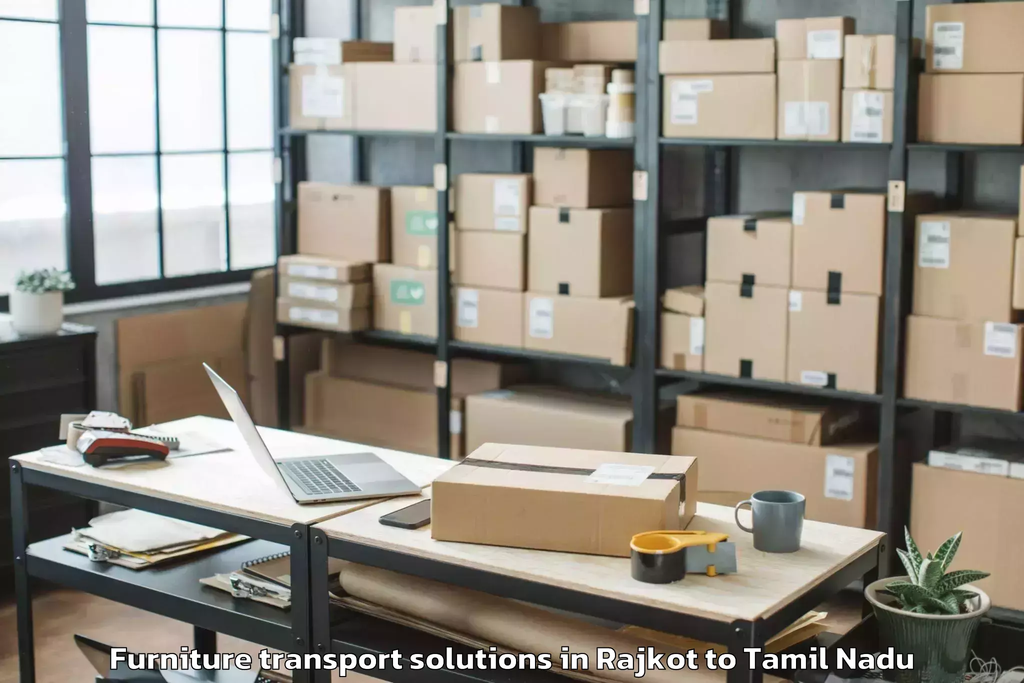 Book Rajkot to Namagiripettai Furniture Transport Solutions Online